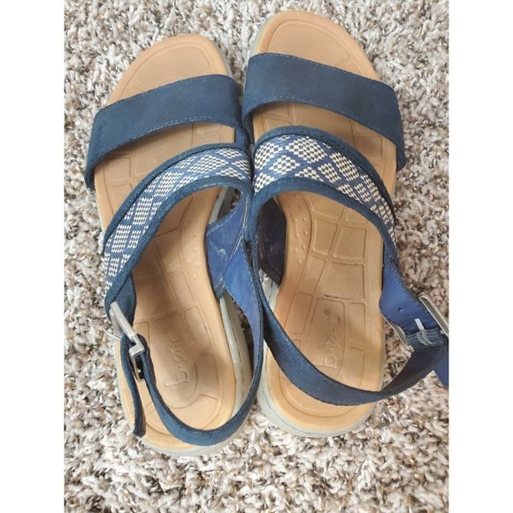 boc Jorunn Navy Blue Strappy Fabric Upper Slingback Sandals Size 8M - Picture 4 of 11